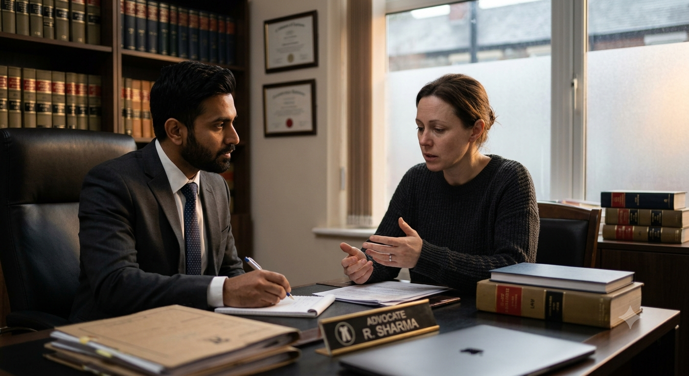 Indian person feeling reassured and supported after a confidential conversation